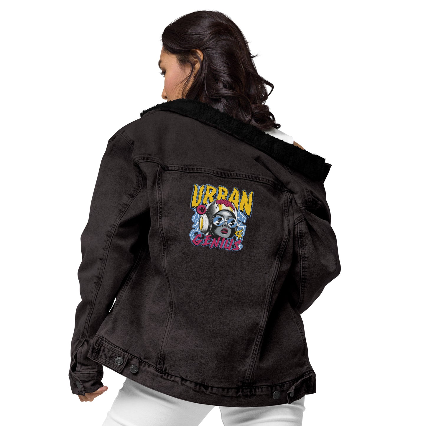 Unisex denim sherpa jacket